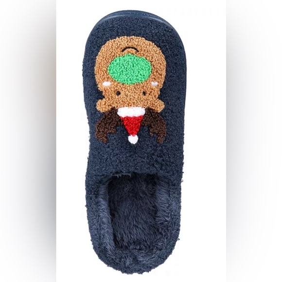 FAMILY PAJAMAS Little Kid's Reindeer Closed-Toe slippers Size M 6-7 Navy - Picture 5 of 11